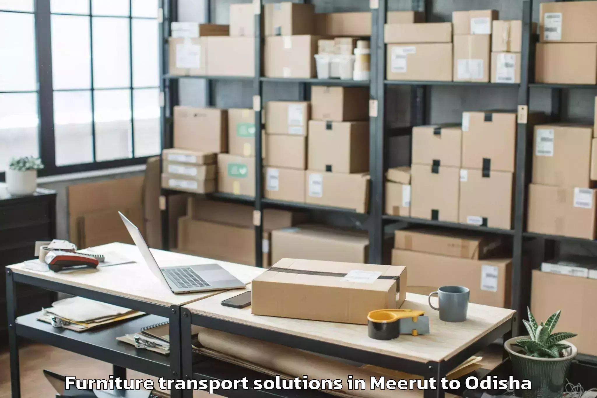 Top Meerut to Nuapada Furniture Transport Solutions Available